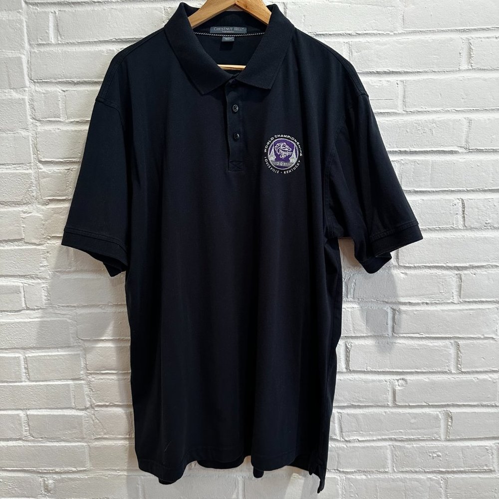 Breeder's Cup 2011 Chestnut Hill Polo Golf Shirt Navy Blue Men's 2XL